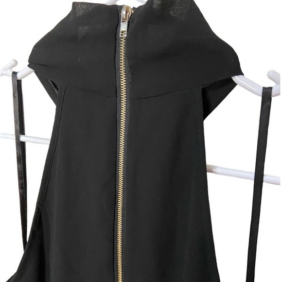 NAKED ZEBRA Micro Pleated Halter Style Dress Size S - Picture 4 of 5